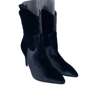 Rag & Co Women's Nat Love Black Velvet Cow Girl Boot Size 9